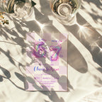 6 7 birthday invitation with sparkling pink and purple 67 numbers, stars, hearts and a pastel checkerboard background for a girly 7th birthday party.