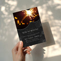 New Years Eve party invitation with retro sparkler photo design for a dance party celebration