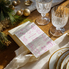 Santa baby shower invitation with playful pink doodle illustration for a festive celebration